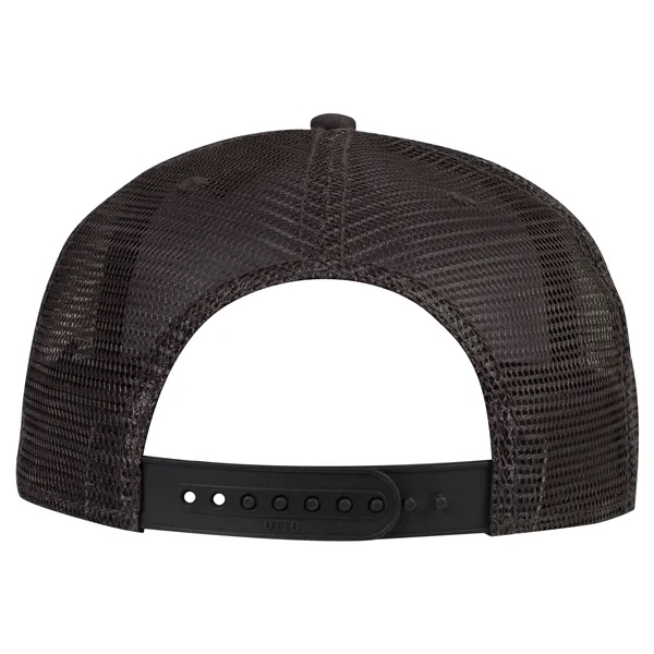 Cotton Twill Round Visor "SNAP" 5 Panel Mesh Back Hat - Cotton Twill Round Visor "SNAP" 5 Panel Mesh Back Hat - Image 8 of 31