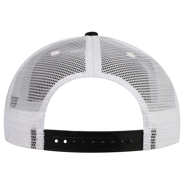 Cotton Twill Round Visor "SNAP" 5 Panel Mesh Back Hat - Cotton Twill Round Visor "SNAP" 5 Panel Mesh Back Hat - Image 14 of 31