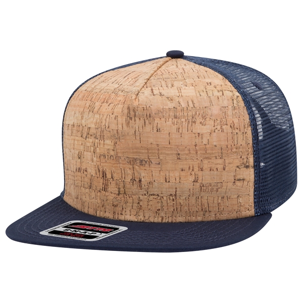 Cork Square Flat Visor "SNAP" 5 Panel Mesh Back Hat - Cork Square Flat Visor "SNAP" 5 Panel Mesh Back Hat - Image 10 of 24