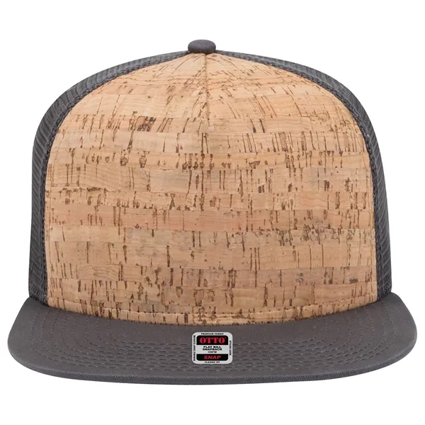 Cork Square Flat Visor "SNAP" 5 Panel Mesh Back Hat - Cork Square Flat Visor "SNAP" 5 Panel Mesh Back Hat - Image 15 of 24