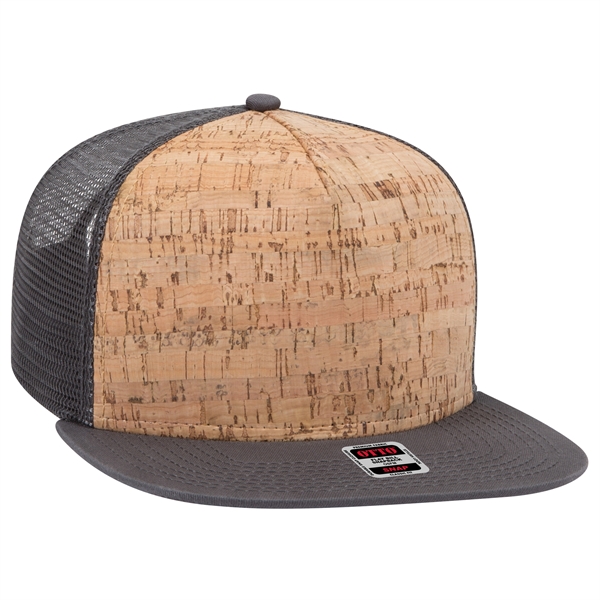 Cork Square Flat Visor "SNAP" 5 Panel Mesh Back Hat - Cork Square Flat Visor "SNAP" 5 Panel Mesh Back Hat - Image 13 of 24