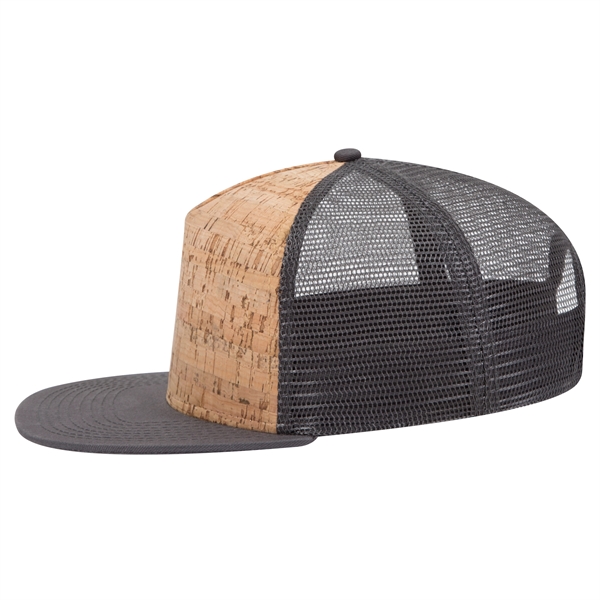 Cork Square Flat Visor "SNAP" 5 Panel Mesh Back Hat - Cork Square Flat Visor "SNAP" 5 Panel Mesh Back Hat - Image 17 of 24