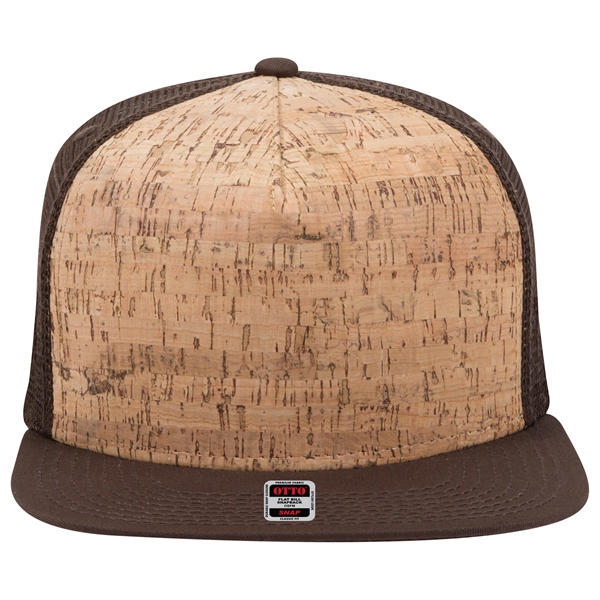 Cork Square Flat Visor "SNAP" 5 Panel Mesh Back Hat - Cork Square Flat Visor "SNAP" 5 Panel Mesh Back Hat - Image 21 of 24