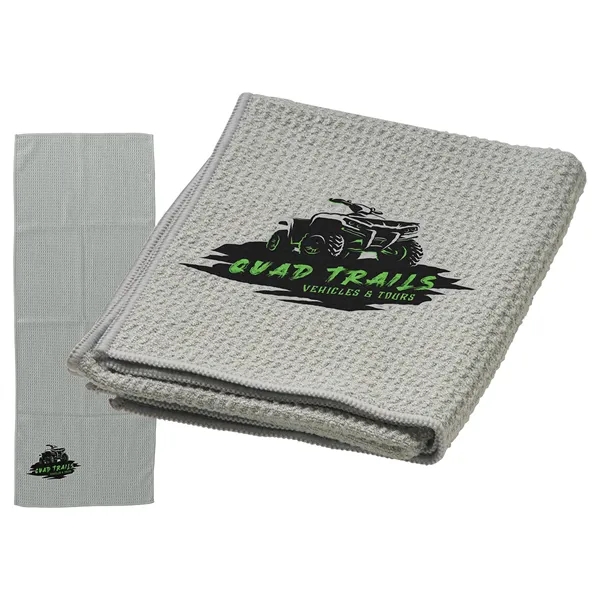 Gridiron 12- x 32- Waffle Microfiber Sports Towel - Gridiron 12- x 32- Waffle Microfiber Sports Towel - Image 2 of 3