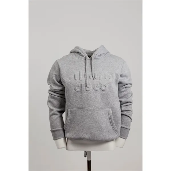 Debossed Heavyweight Pull Over Hoodie Sweatshirt - Debossed Heavyweight Pull Over Hoodie Sweatshirt - Image 0 of 4