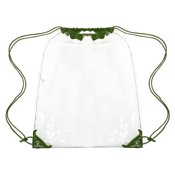 CLEAR DRAWSTRING CINCH PACK BACKPACK - 14" X 17" - CLEAR DRAWSTRING CINCH PACK BACKPACK - 14" X 17" - Image 2 of 19