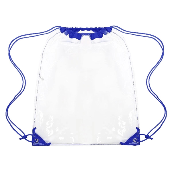 CLEAR DRAWSTRING CINCH PACK BACKPACK - 14" X 17" - CLEAR DRAWSTRING CINCH PACK BACKPACK - 14" X 17" - Image 16 of 19