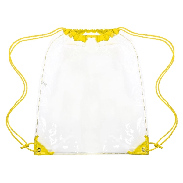 CLEAR DRAWSTRING CINCH PACK BACKPACK - 14" X 17" - CLEAR DRAWSTRING CINCH PACK BACKPACK - 14" X 17" - Image 19 of 19