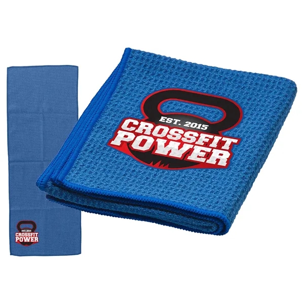 Custom Gridiron 12- x 32- Waffle Microfiber Sports Towel