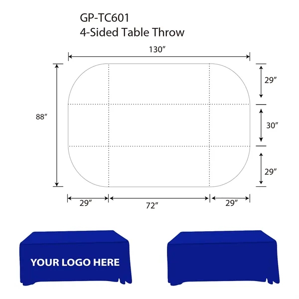 6' Closed-Back Table Throw - 6' Closed-Back Table Throw - Image 3 of 3