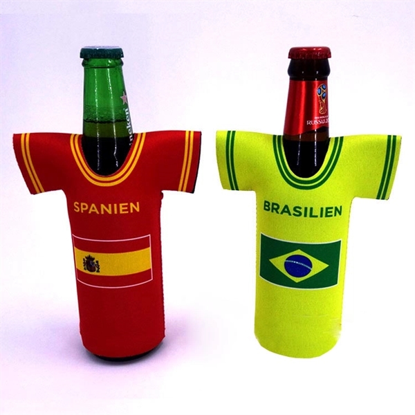 Neoprene T Shirt  Beer Bottle Cooler - Neoprene T Shirt  Beer Bottle Cooler - Image 4 of 8