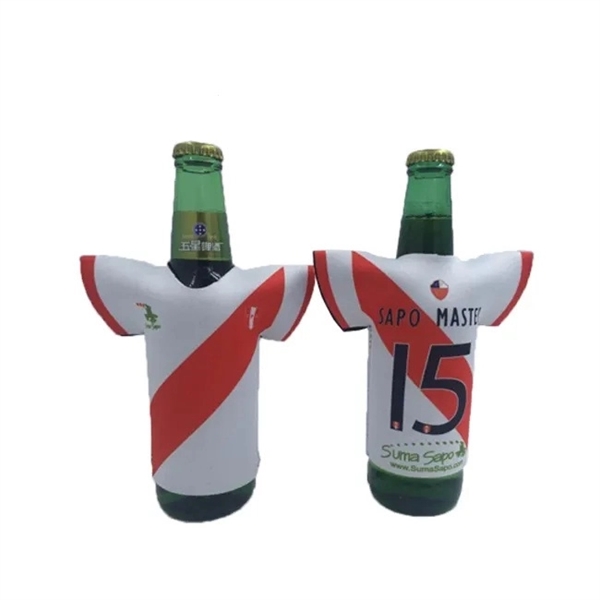 Neoprene T Shirt  Beer Bottle Cooler - Neoprene T Shirt  Beer Bottle Cooler - Image 6 of 8