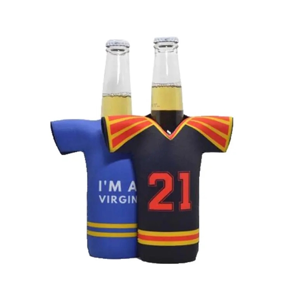 Neoprene T Shirt  Beer Bottle Cooler - Neoprene T Shirt  Beer Bottle Cooler - Image 7 of 8