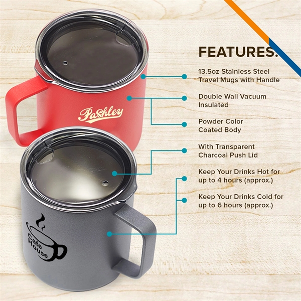 Andit Stainless Steel Travel Mug - 13.5 OZ. - Andit Stainless Steel Travel Mug - 13.5 OZ. - Image 1 of 7