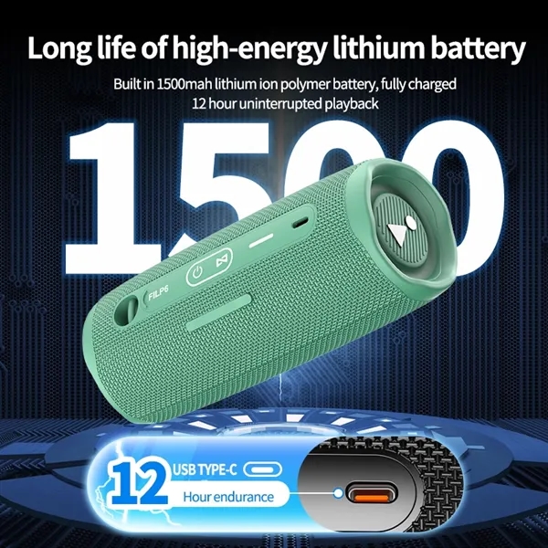 Flip6 Waterproof Portable Bluetooth Speaker - Flip6 Waterproof Portable Bluetooth Speaker - Image 5 of 8