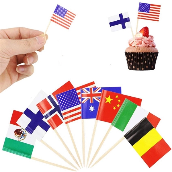 Cocktail Toothpick Flag Cake Topper Picks - Cocktail Toothpick Flag Cake Topper Picks - Image 0 of 3