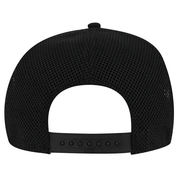 Square Visor/Mesh Back "SNAP" 5 Panel Snapback Hat - Square Visor/Mesh Back "SNAP" 5 Panel Snapback Hat - Image 2 of 6
