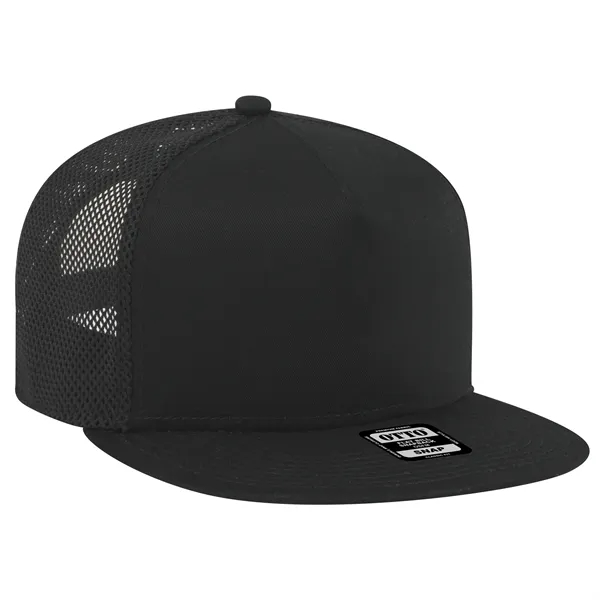 Square Visor/Mesh Back "SNAP" 5 Panel Snapback Hat - Square Visor/Mesh Back "SNAP" 5 Panel Snapback Hat - Image 1 of 6