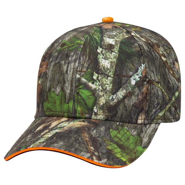 Mossy Oak® Camo Polyester Twill Sandwich Visor 6 Panel Cap - Mossy Oak® Camo Polyester Twill Sandwich Visor 6 Panel Cap - Image 10 of 36