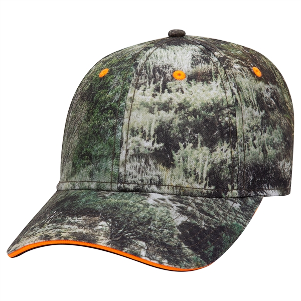 Mossy Oak® Camo Polyester Twill Sandwich Visor 6 Panel Cap - Mossy Oak® Camo Polyester Twill Sandwich Visor 6 Panel Cap - Image 22 of 36