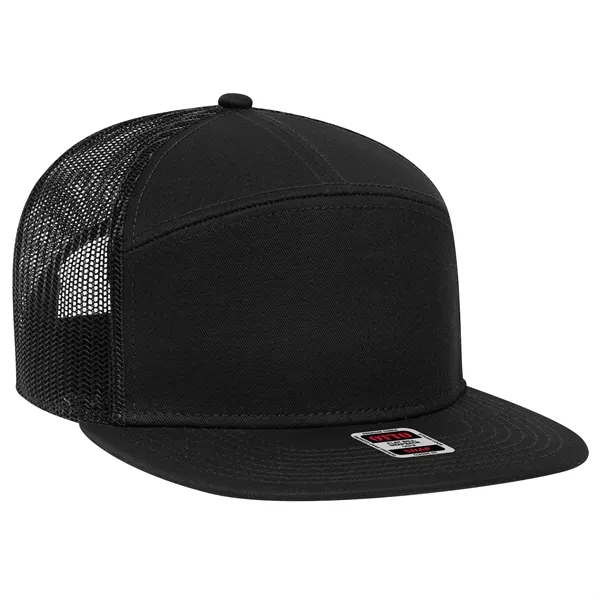 7 Panel Mesh Back Trucker Snapback Hat - 7 Panel Mesh Back Trucker Snapback Hat - Image 4 of 25