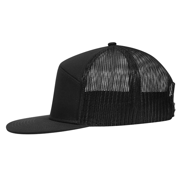 7 Panel Mesh Back Trucker Snapback Hat - 7 Panel Mesh Back Trucker Snapback Hat - Image 5 of 25