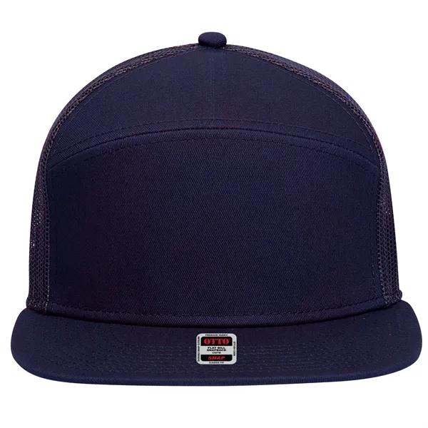 7 Panel Mesh Back Trucker Snapback Hat - 7 Panel Mesh Back Trucker Snapback Hat - Image 8 of 25