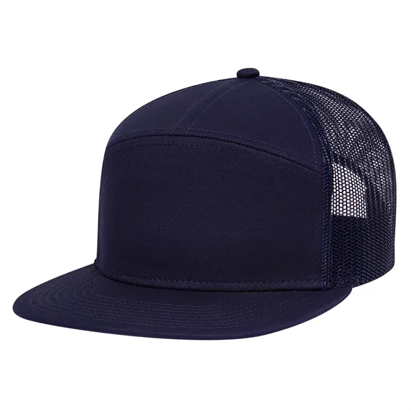 7 Panel Mesh Back Trucker Snapback Hat - 7 Panel Mesh Back Trucker Snapback Hat - Image 9 of 25