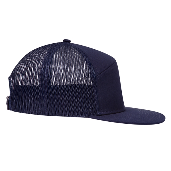 7 Panel Mesh Back Trucker Snapback Hat - 7 Panel Mesh Back Trucker Snapback Hat - Image 12 of 25