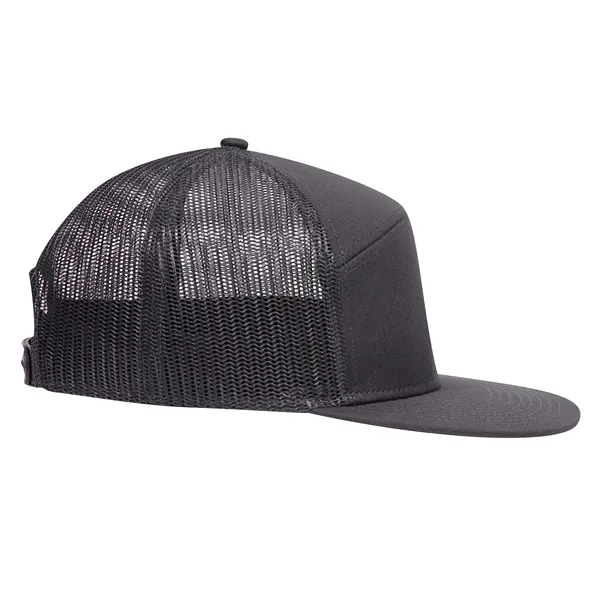 7 Panel Mesh Back Trucker Snapback Hat - 7 Panel Mesh Back Trucker Snapback Hat - Image 19 of 25