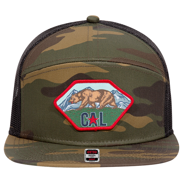 7 Panel Mesh Back Trucker Snapback Hat - 7 Panel Mesh Back Trucker Snapback Hat - Image 0 of 25