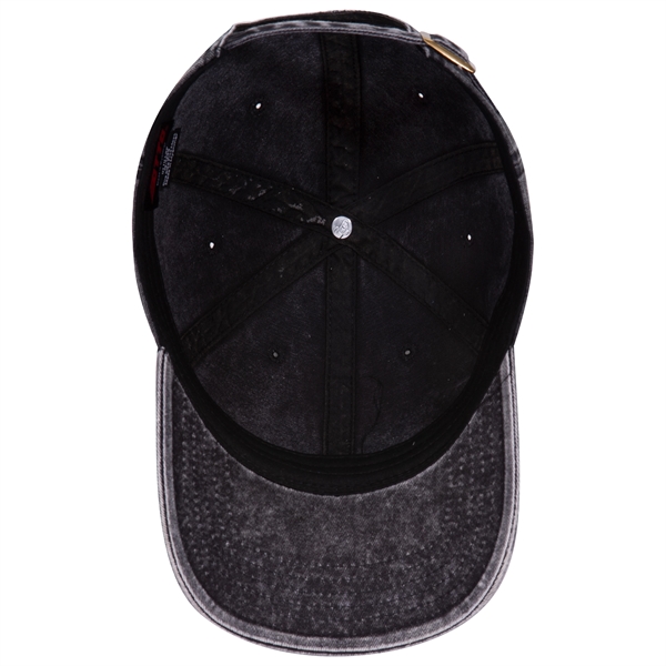 6 Panel Snow Washed Superior Cotton Twill Baseball Cap - 6 Panel Snow Washed Superior Cotton Twill Baseball Cap - Image 10 of 54
