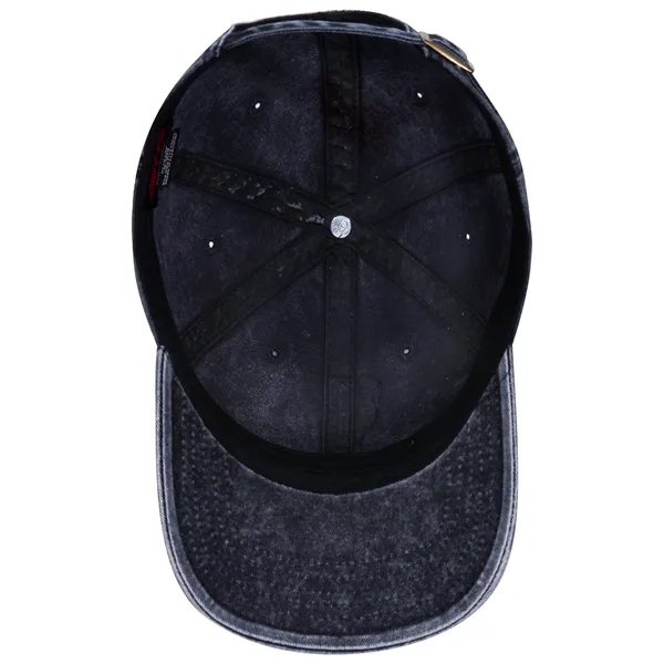 6 Panel Snow Washed Superior Cotton Twill Baseball Cap - 6 Panel Snow Washed Superior Cotton Twill Baseball Cap - Image 16 of 54