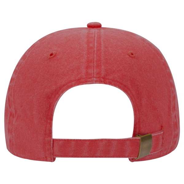 6 Panel Garment Washed Pigment Dyed Cotton Twill Cap - 6 Panel Garment Washed Pigment Dyed Cotton Twill Cap - Image 8 of 175