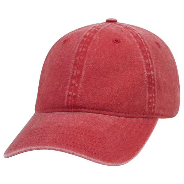 6 Panel Garment Washed Pigment Dyed Cotton Twill Cap - 6 Panel Garment Washed Pigment Dyed Cotton Twill Cap - Image 10 of 175