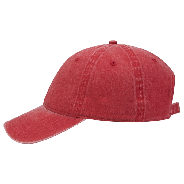 6 Panel Garment Washed Pigment Dyed Cotton Twill Cap - 6 Panel Garment Washed Pigment Dyed Cotton Twill Cap - Image 11 of 175