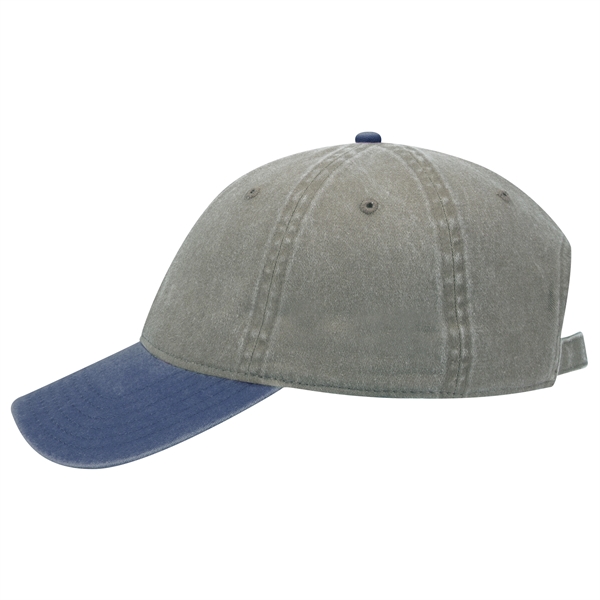 6 Panel Garment Washed Pigment Dyed Cotton Twill Cap - 6 Panel Garment Washed Pigment Dyed Cotton Twill Cap - Image 150 of 175