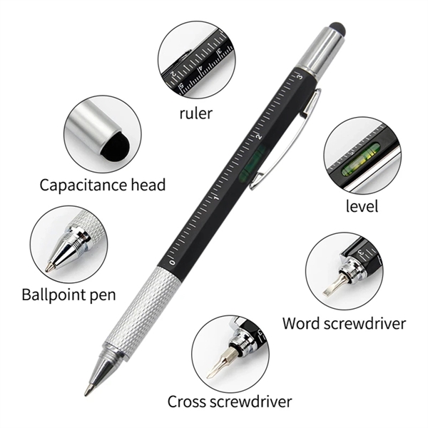 7 in1 Multitool Ballpoint Pen - 7 in1 Multitool Ballpoint Pen - Image 2 of 2