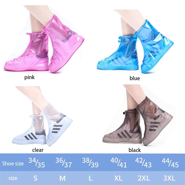 Waterproof Non-slip PVC High Top Rain Shoe Covers - Waterproof Non-slip PVC High Top Rain Shoe Covers - Image 1 of 3