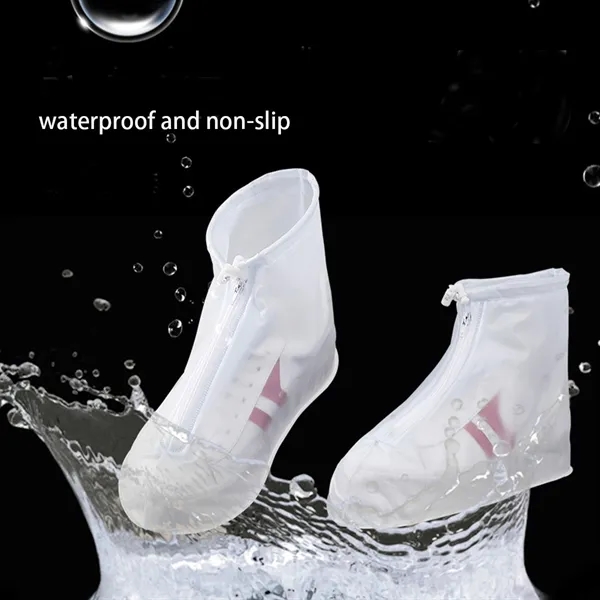 Waterproof Non-slip PVC High Top Rain Shoe Covers - Waterproof Non-slip PVC High Top Rain Shoe Covers - Image 3 of 3