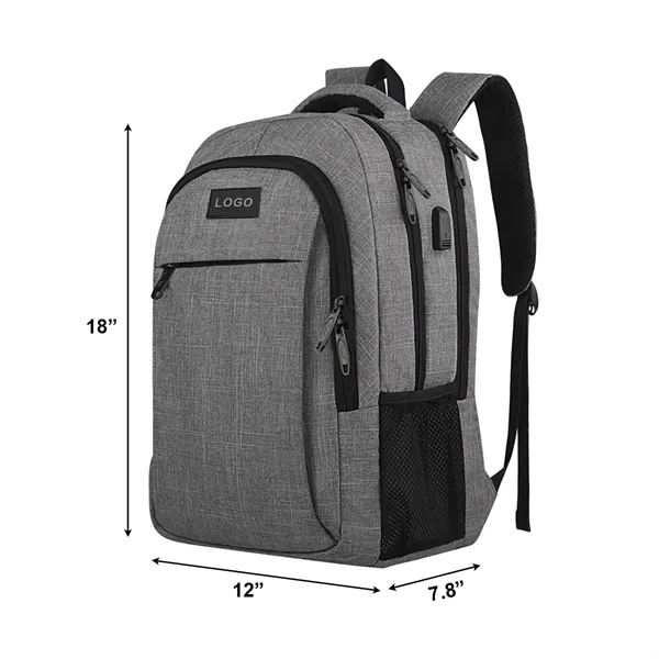 Large Travel Laptop Backpack with USB Charging Port - Large Travel Laptop Backpack with USB Charging Port - Image 1 of 3