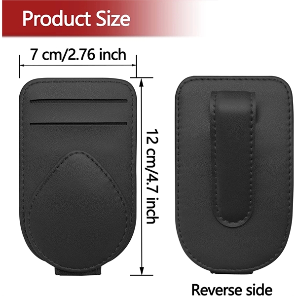 Sunglasses Holder for Car, Sun Visor Credit Card Cover - Sunglasses Holder for Car, Sun Visor Credit Card Cover - Image 8 of 11