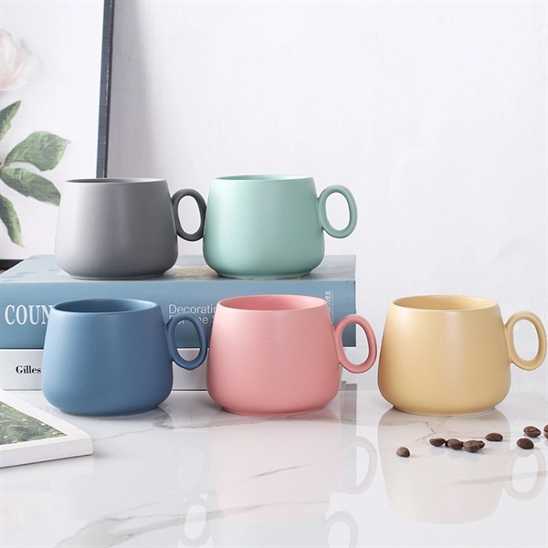 9.5 oz Ceramic Coffee Mugs with Handles - 9.5 oz Ceramic Coffee Mugs with Handles - Image 1 of 6