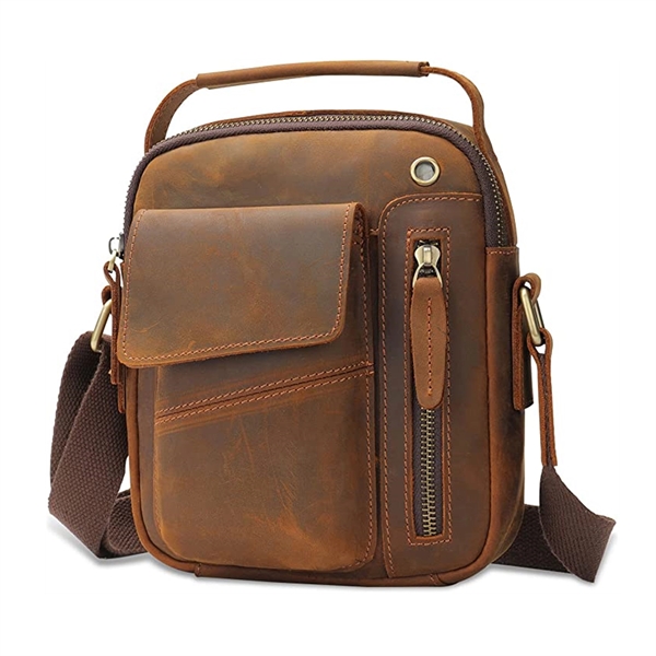 Genuine Leather Messenger Bag - Genuine Leather Messenger Bag - Image 0 of 7