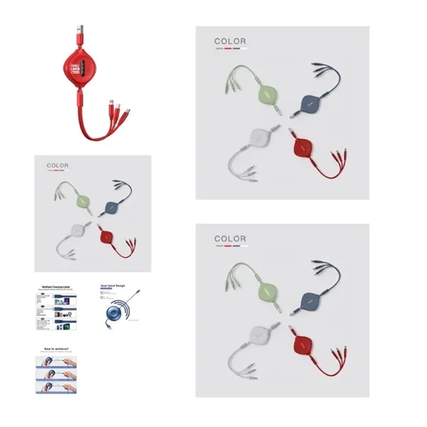 Multi Charging Cable Retractable 3 In 1 - Multi Charging Cable Retractable 3 In 1 - Image 0 of 0