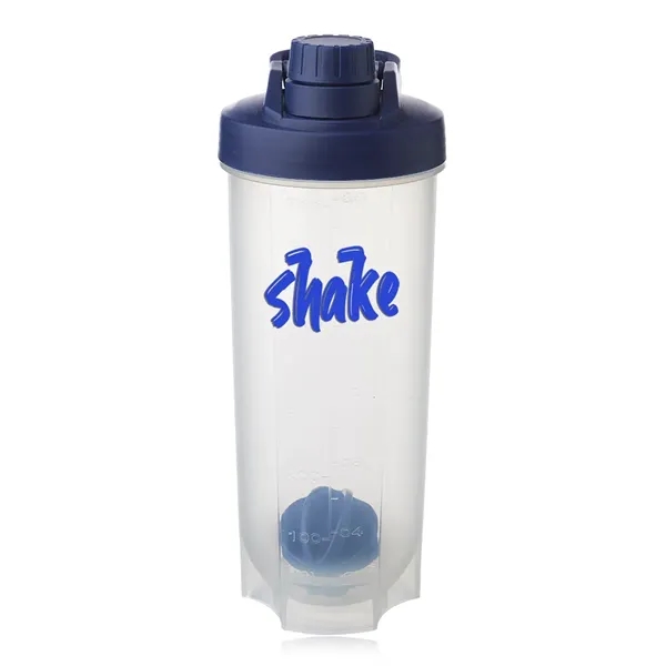 24 oz. Plastic Shaker Bottle with Mixer - 24 oz. Plastic Shaker Bottle with Mixer - Image 1 of 7