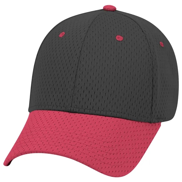 Polyester Pro Mesh Gray Undervisor 6 Panel Baseball Cap - Polyester Pro Mesh Gray Undervisor 6 Panel Baseball Cap - Image 70 of 112