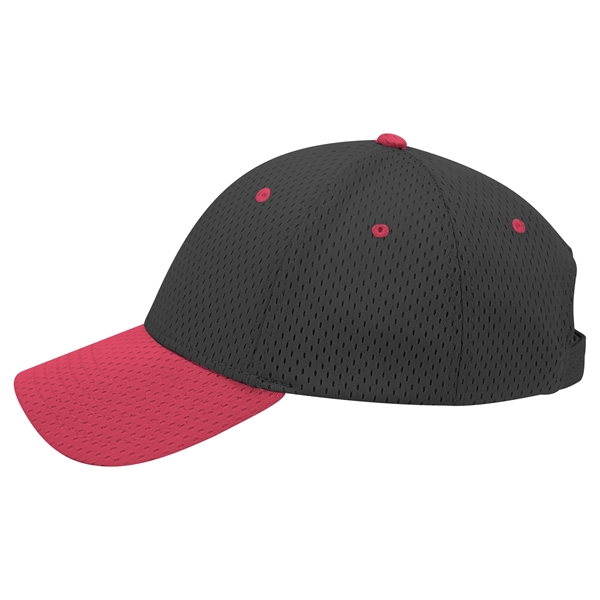 Polyester Pro Mesh Gray Undervisor 6 Panel Baseball Cap - Polyester Pro Mesh Gray Undervisor 6 Panel Baseball Cap - Image 71 of 112