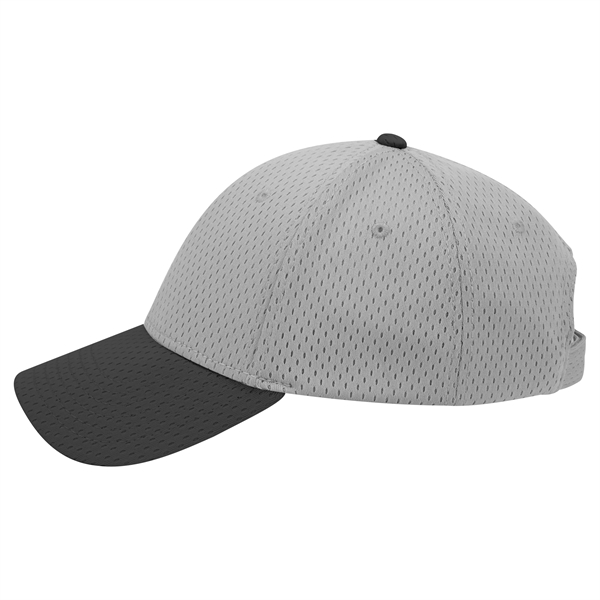 Polyester Pro Mesh Gray Undervisor 6 Panel Baseball Cap - Polyester Pro Mesh Gray Undervisor 6 Panel Baseball Cap - Image 77 of 112