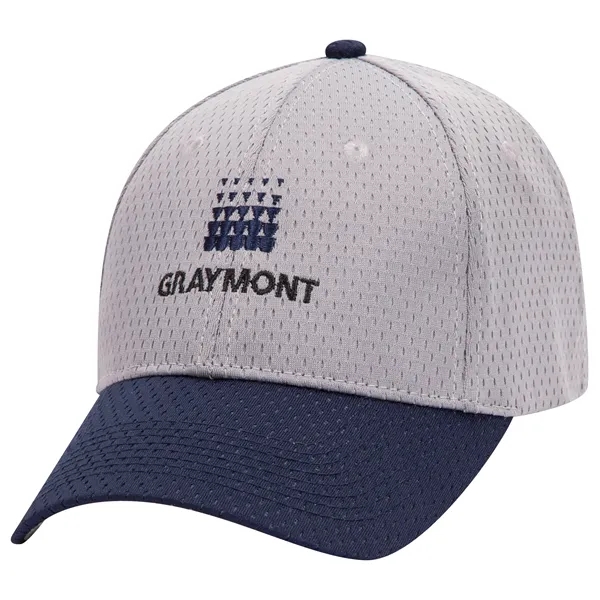 Polyester Pro Mesh Gray Undervisor 6 Panel Baseball Cap - Polyester Pro Mesh Gray Undervisor 6 Panel Baseball Cap - Image 97 of 112